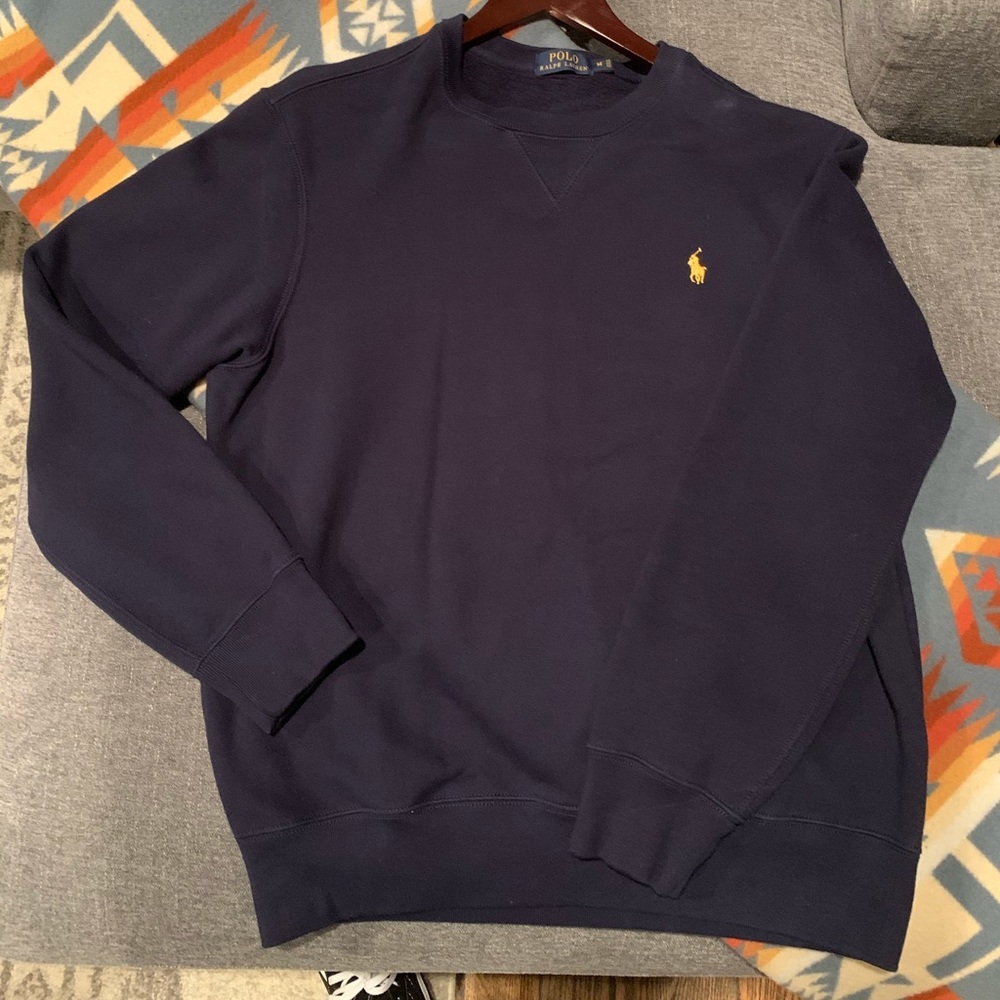 SOLDRetro Navy Ralph Lauren Polo pullover crewneck - Picture 2 of 3